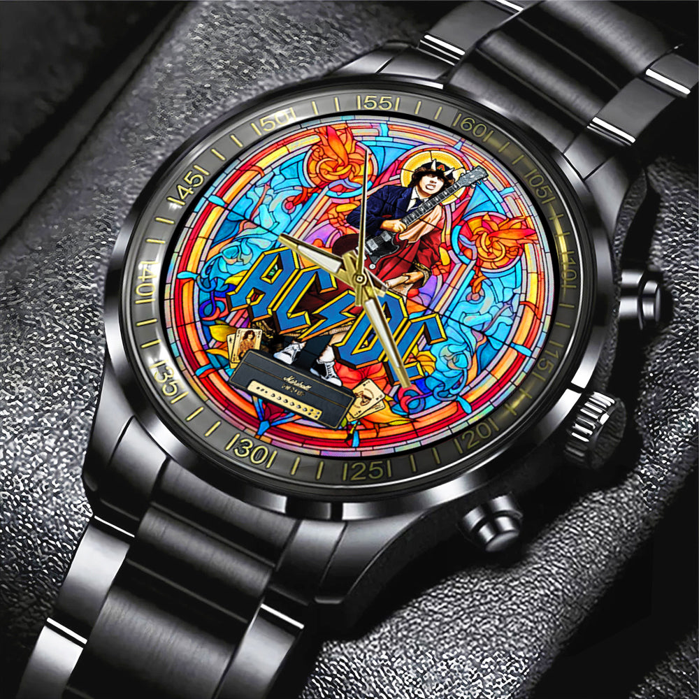 AC/DC Black Stainless Steel Watch – GNE 1005