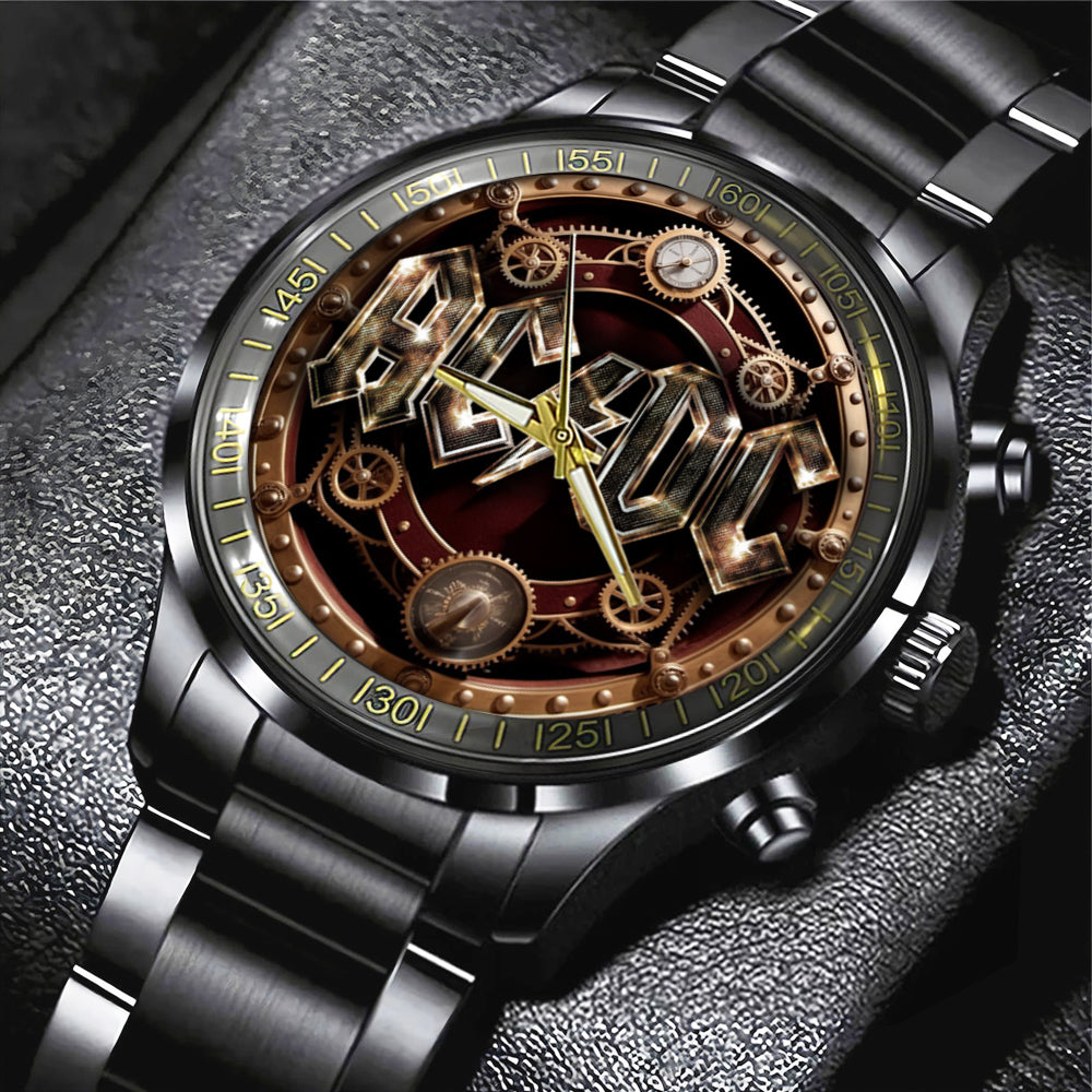 AC/DC Black Stainless Steel Watch – GNE 1083