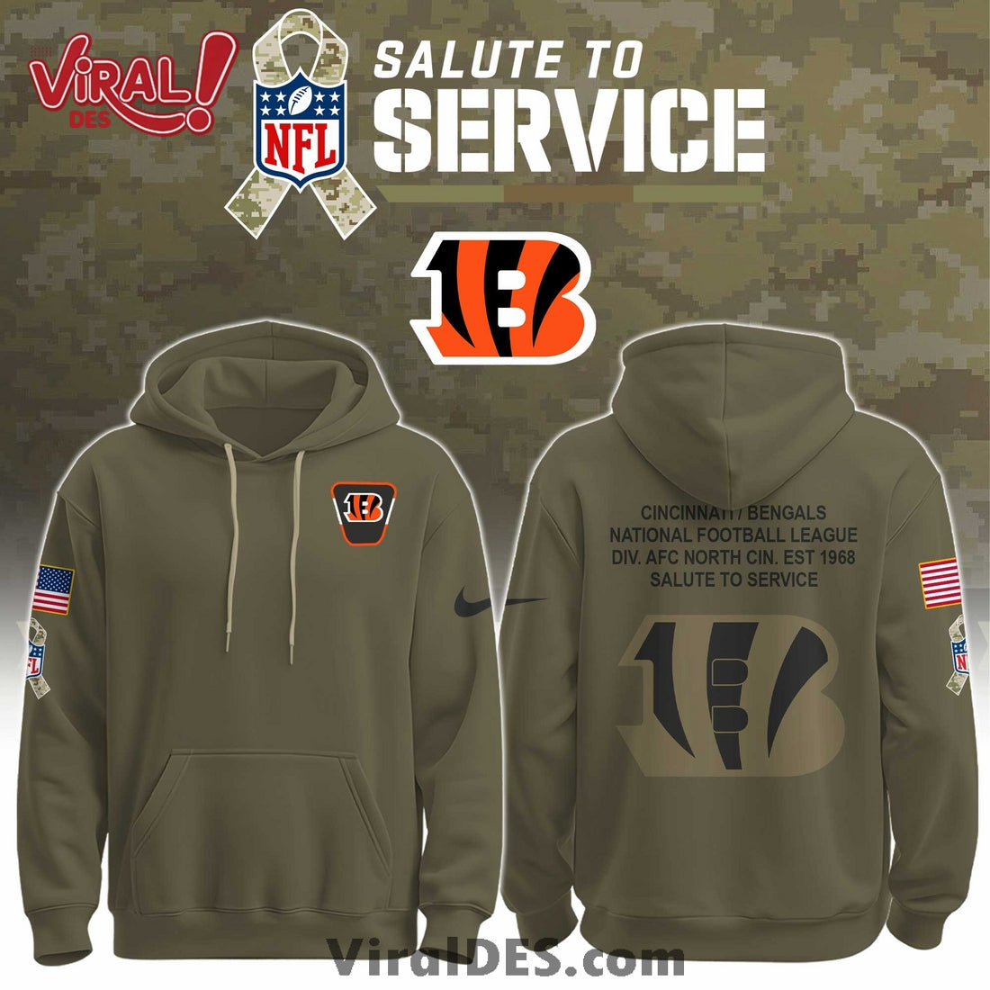 Cincinnati Bengals Salute To Service Limited Edition Shirt