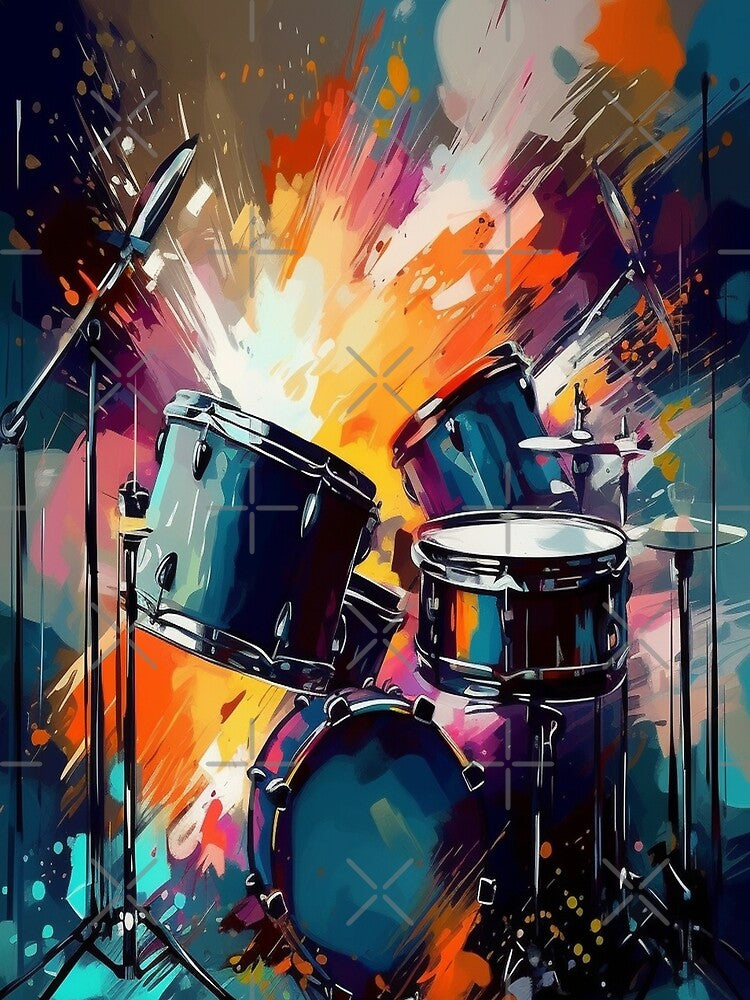 Abstract Drum Digital Print Shirt