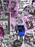 Punk Rock Bands Flyers Collage Aesthetic Punk Colors Shirt