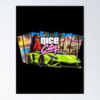 GTA 6 Nice City Promenade Des Anglais X Lamborghini Poster