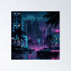 Night Vice City Vibes Poster