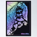 Video Game Map Vice City Poster