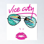 Midnight Drive Vice City Miami Vibes Poster