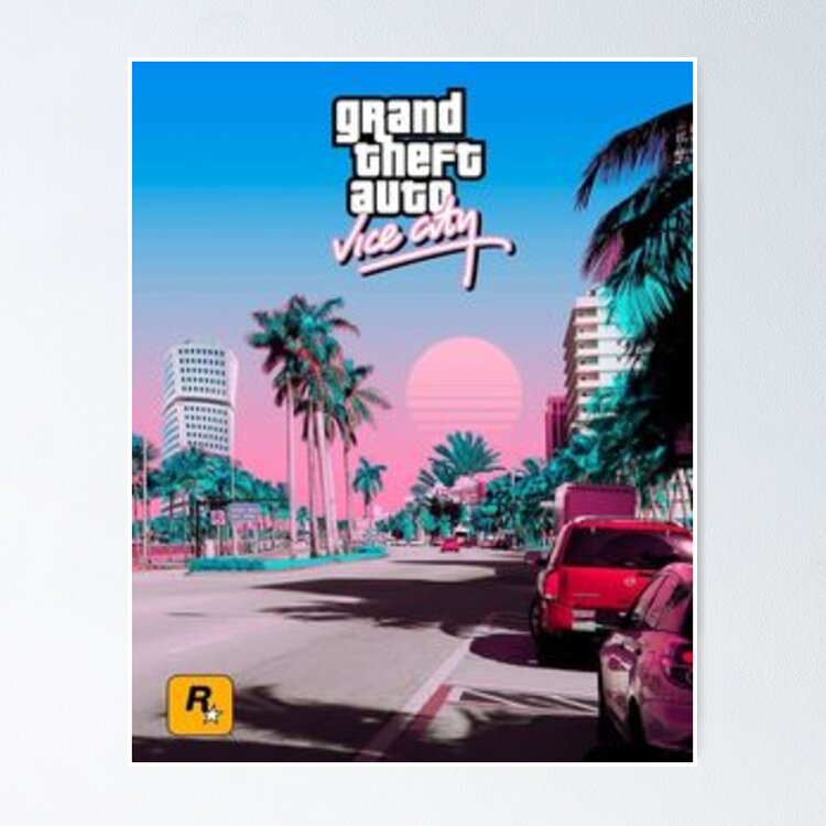 Video Game Gta City Poster