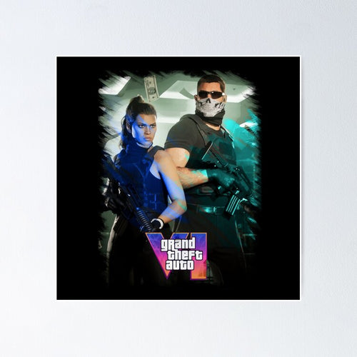 Jason & Lucia Vice City Poster