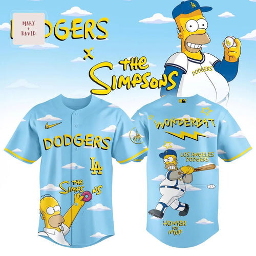 Los Angeles Dodgers The Simpsons Homer Simpson Wonderbatt Baseball Jersey