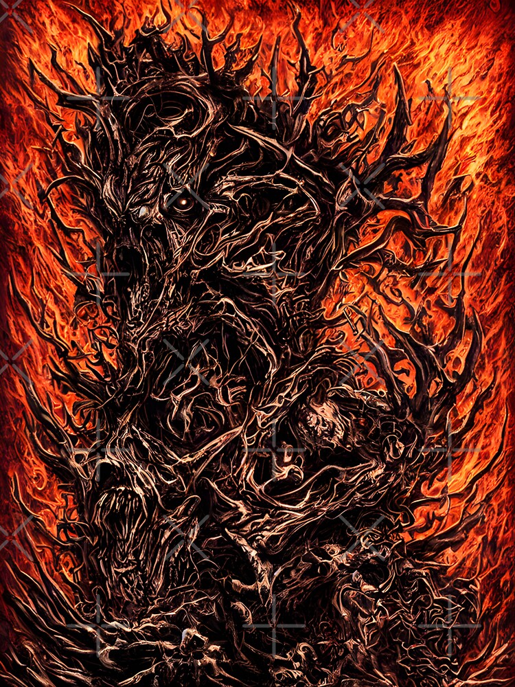 Infernal Thorns Screaming Demon Art Shirt