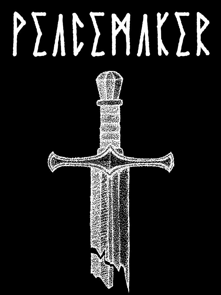 Peacemaker Gothic Broken Sword Runes Shirt