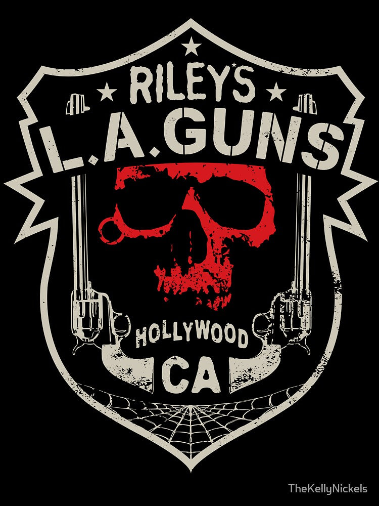 Riley's L A GUNS Official Logo Red Skull By TheKellyNickels Shirt