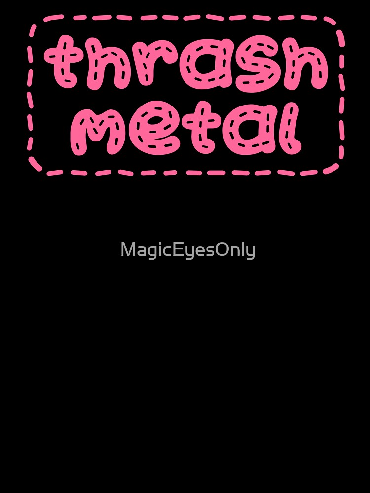 Cute Kawaii Thrash Metal In Pink Shirt