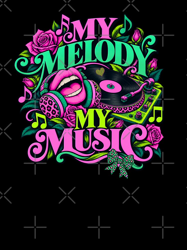 My Melody My Music Retro Vinyl Music Lover Design Shirt