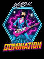 Cyber Heavy Metal Guitarist Neon Shredder Shirt