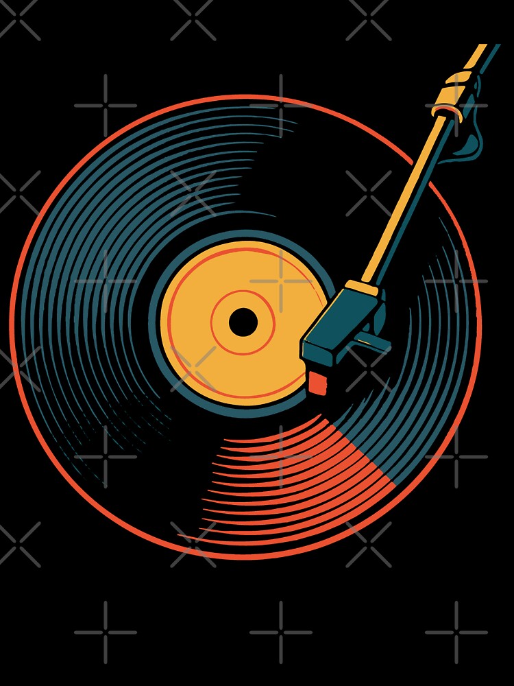 Analog Music Vinyl Record Player Art For Music Shirt