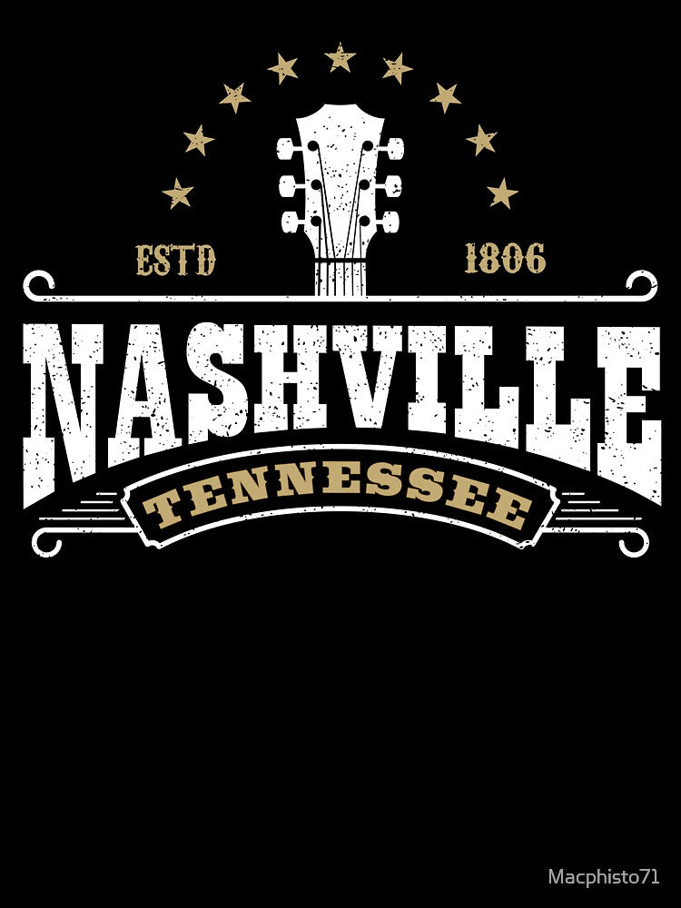 Guitar Nashville Tennessee Musician Shirt