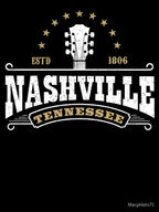 Guitar Nashville Tennessee Musician Shirt
