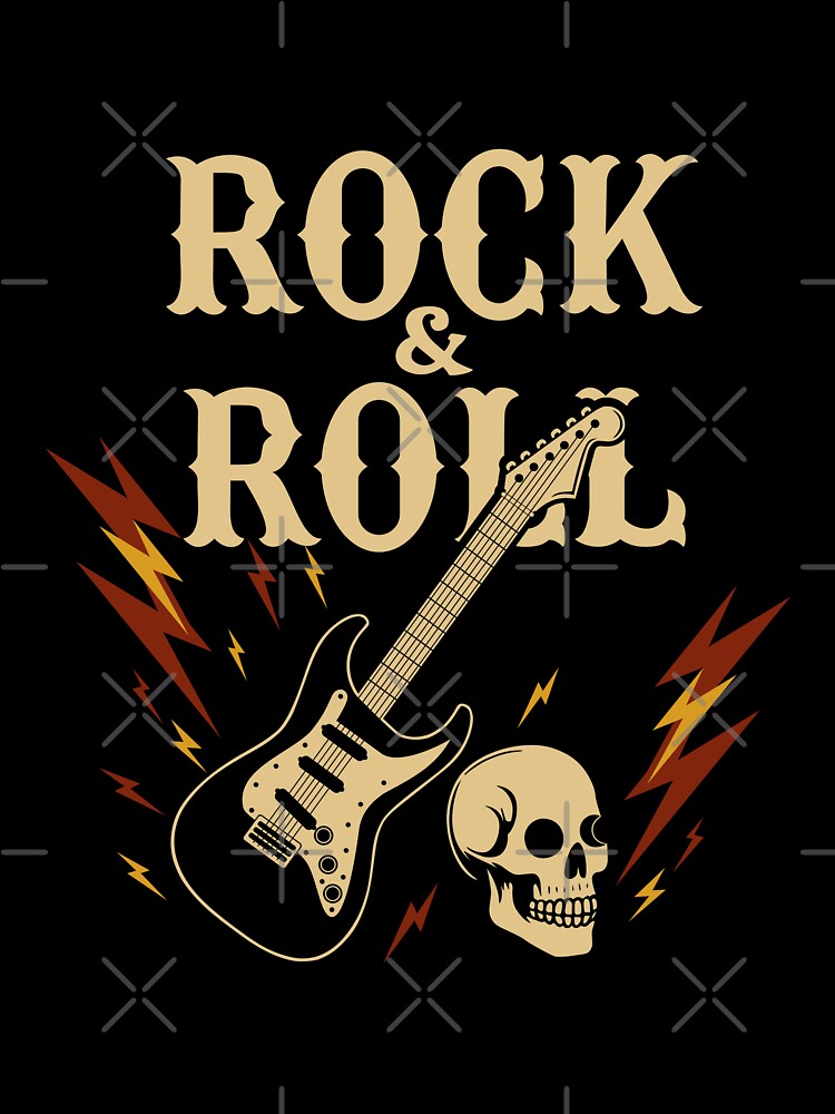 Rock & Roll Skull & Guitar Vintage Electric Energy Shirt