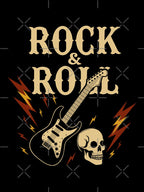 Rock & Roll Skull & Guitar Vintage Electric Energy Shirt