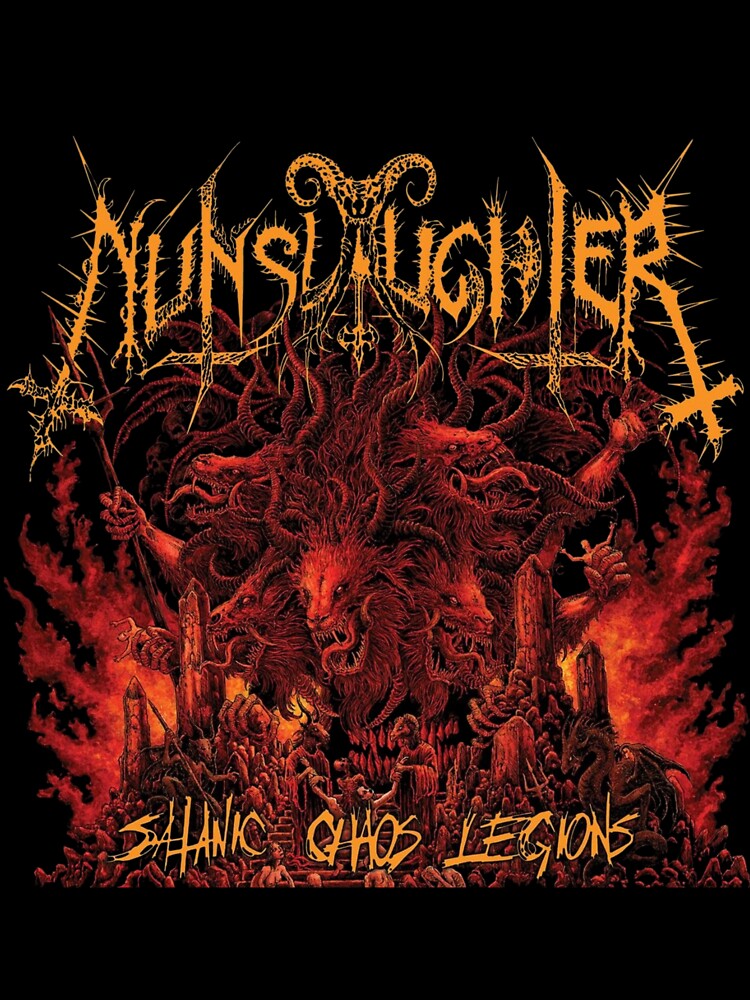 Nunslaughter Satanic Chaos Legions Album Cover Shirt