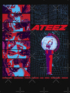 Ateez OT8 Retro Streetwear Inspired Design Shirt
