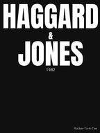 HAGGARD & JONES White Text Shirt