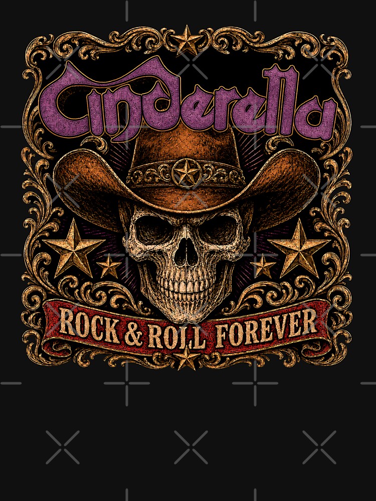 Cinderella 80s Hair Metal Rock Design Shirt