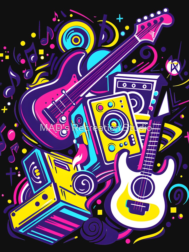 Psychedelic Guitar Pop Art Shirt