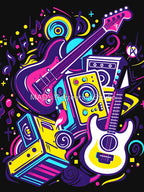 Psychedelic Guitar Pop Art Shirt