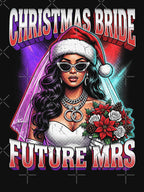 Bride Santa Hat Christmas 90s Vintage Bootleg Rap Art Shirt