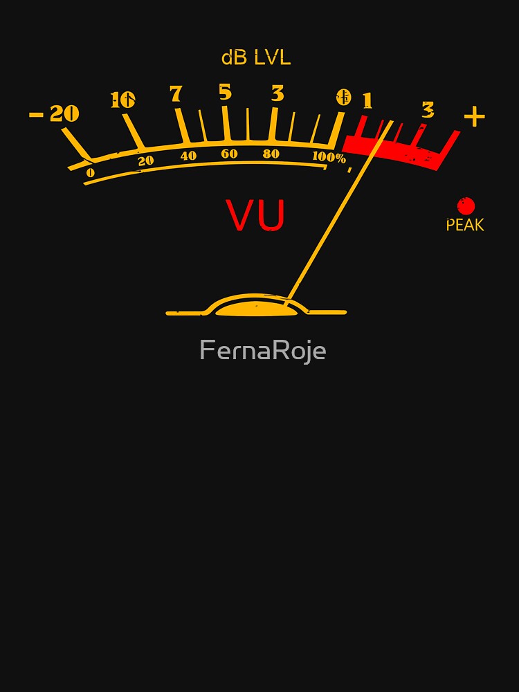 Volume VU Meter Vintage Audio Engineer Recording Studio Shirt