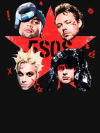 5 Seconds Of Summer Red Star Graphic Shirt