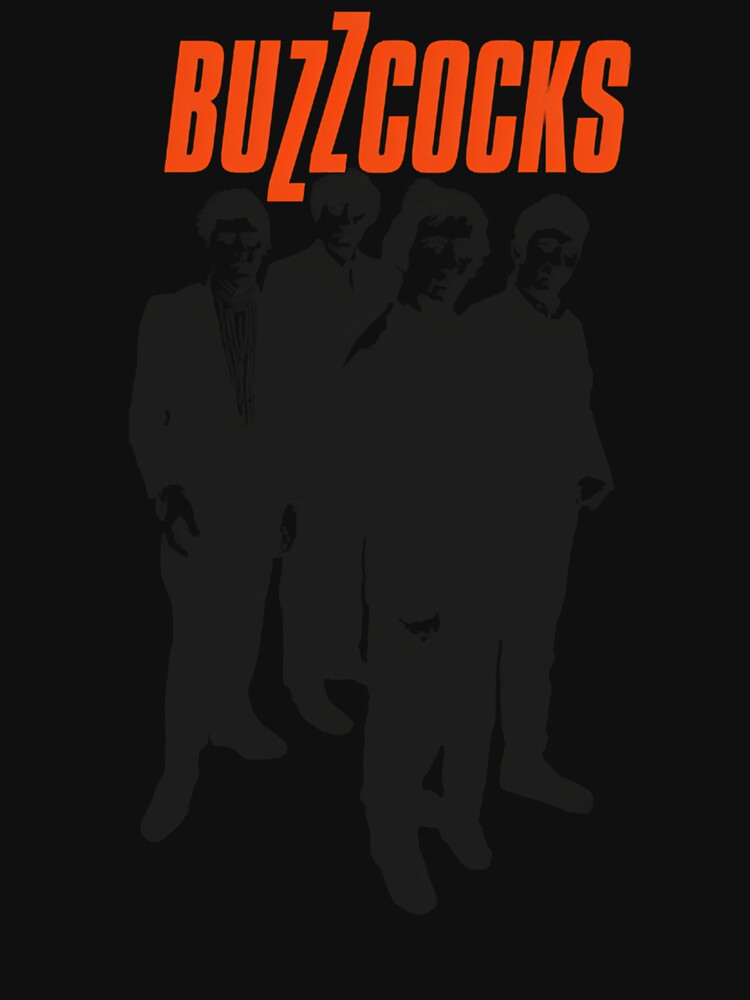 Four Silhouette Figures Standing Bright Orange Shirt