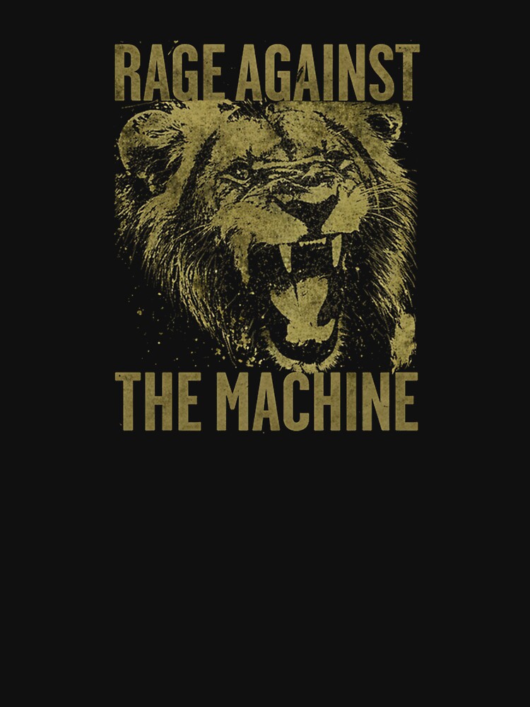 New Lion Rage Against The Machine Black Size S-4X Casual Shirt