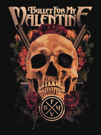 Women Men Skull Rose Bfmv Metal Retro Vintage Shirt