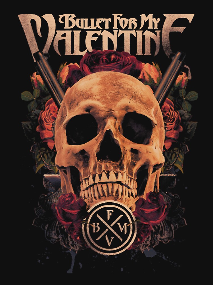 Women Men Skull Rose Bfmv Metal Retro Vintage Shirt