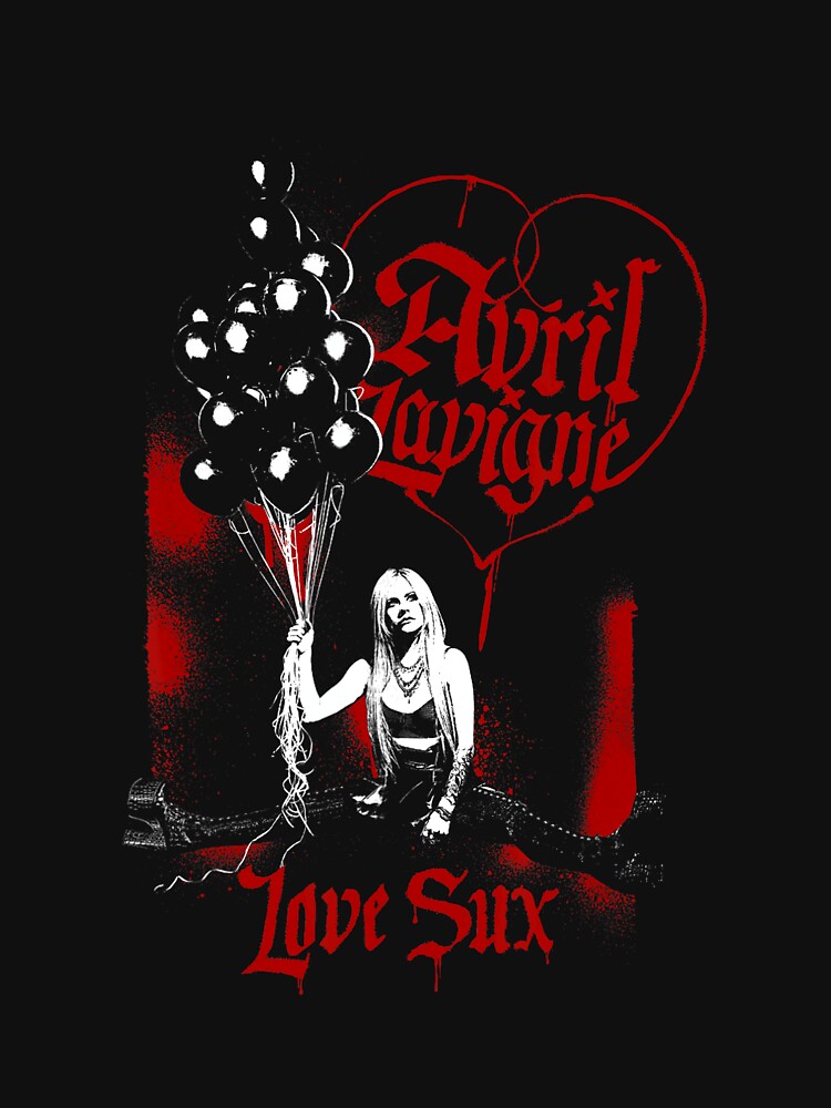 Avril Lavigne Love Sux Balloons Design Shirt