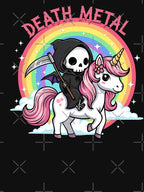Death Metal Unicorn Funny Shirt