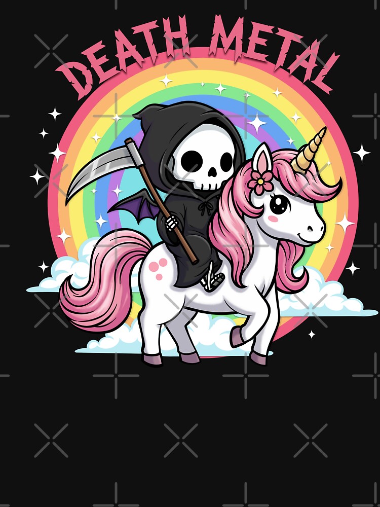 Death Metal Unicorn Funny Shirt