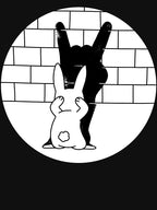 Funny Rabbit Rock And Roll Hand Shadow Shirt