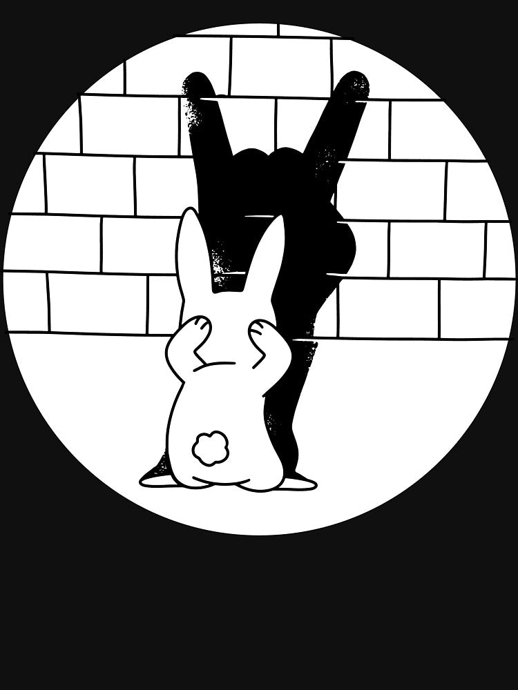 Funny Rabbit Rock And Roll Hand Shadow Shirt