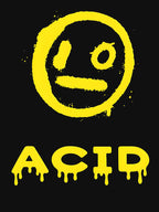 Yellow Smiley Acid 444 Graffiti Art Shirt