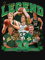 Larry Bird Legend Basketball Signature Vintage Retro 80s 90s Bootleg Shirt
