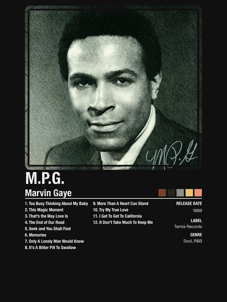 Marvin Gaye M P G Soul R&B Album Shirt