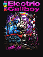 Angry Steam Train Engine With Skulls And Rainbow Shirt