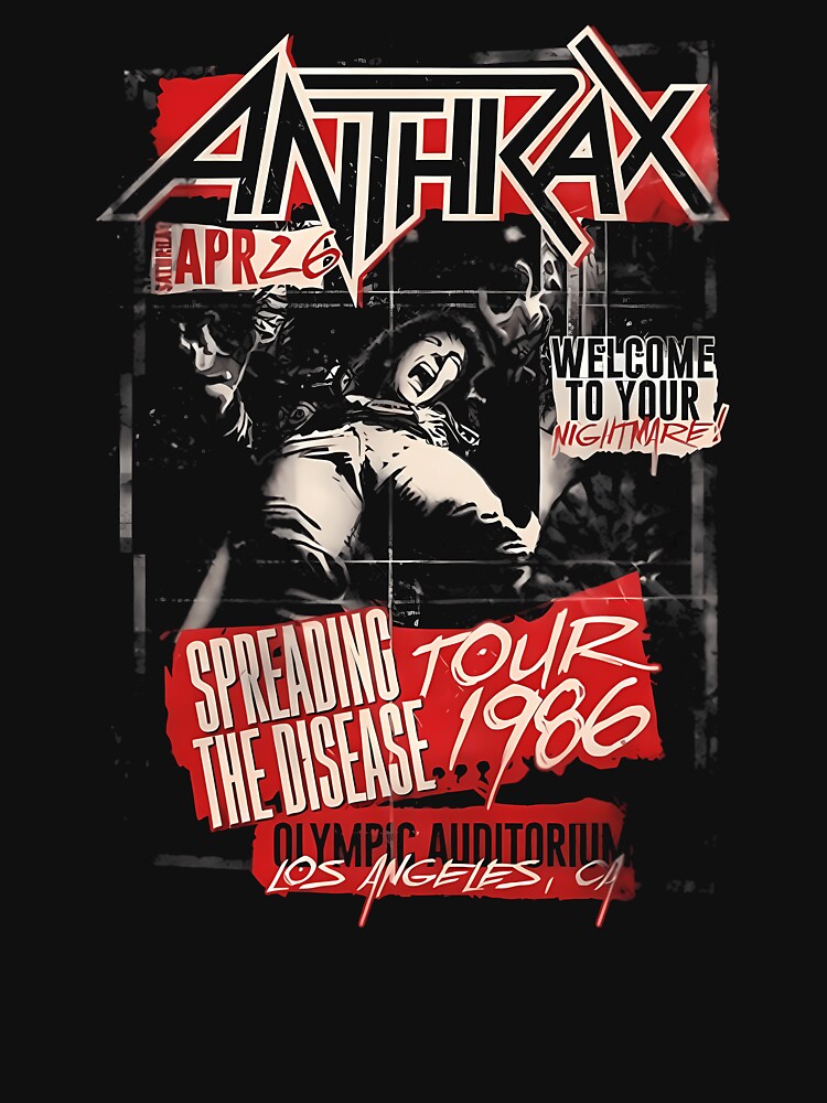 Spreading The Disease Thrash Metal Tour Shirt