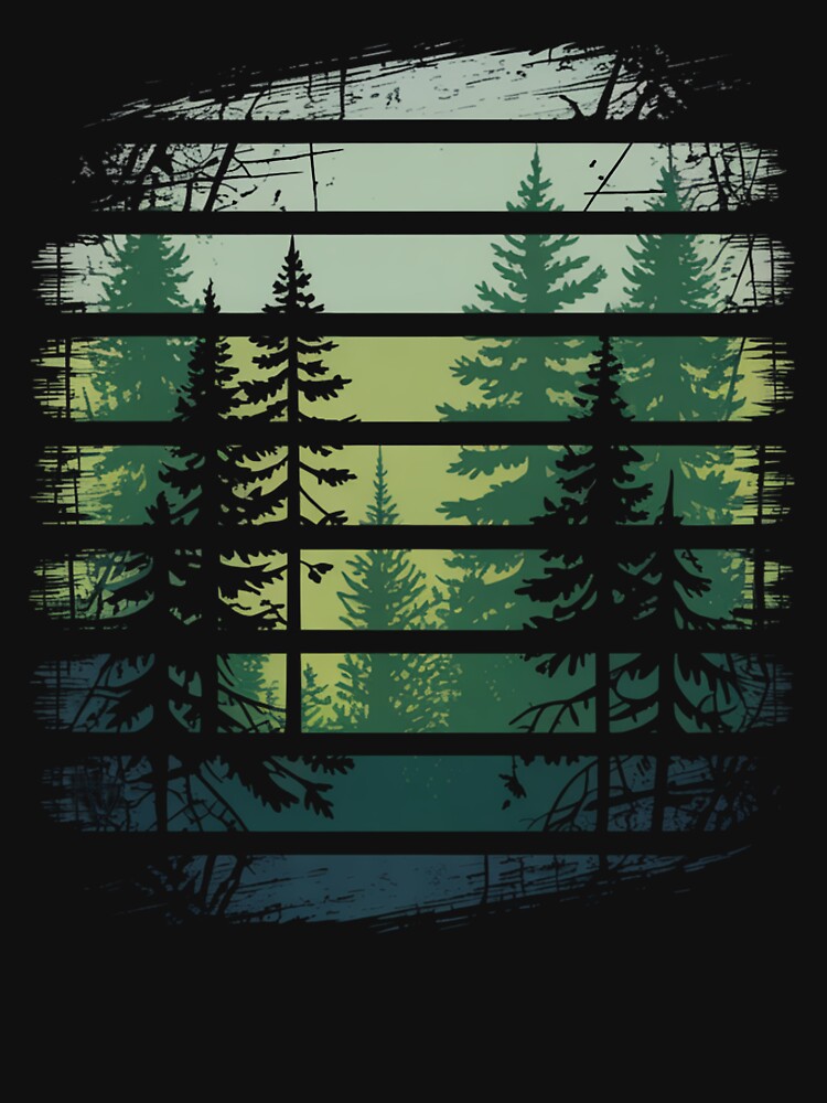 Vintage Grunge Forest Art Shirt