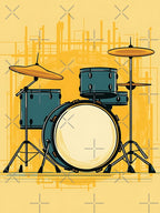 Drum Rhythms Yellow And Black Percussion Vibes Shirt