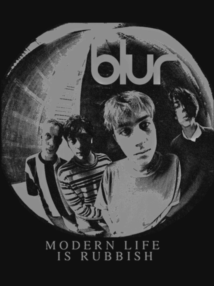 Blur Monochrome Britpop Alternative Rock Portrait Design Shirt