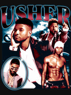 Usher 90s R&B Superstar Collage Design Shirt